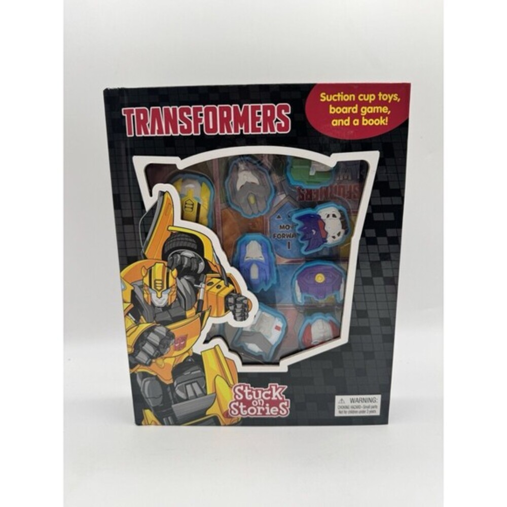Transformers Stuck On Stories with Suction Cup Toys Board Game and Storybook